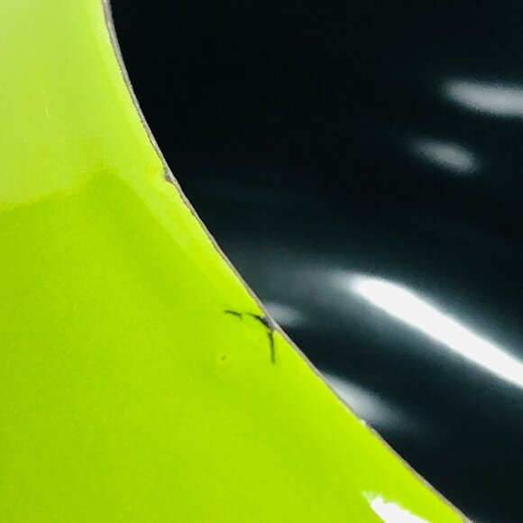 60s Olive Green Enamel Fondue Pot and Lid Midcentury Modern Sleek Cookware - Picture 10 of 10